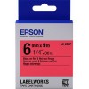 Картридж Epson LK-2RBP, Pastel, красный/черный, 6/9, (C53S652001) для LabelWorks