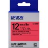 Картридж Epson LK-4RBP, Pastel, красный/черный, 12/9, (C53S654007) для LabelWorks
