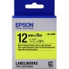 Картридж Epson LK-4YBF, Fluorescent, желтый/черный, 12/9, (C53S654010) для LabelWorks