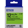 Картридж Epson LK-4GBF, Fluorescent, зеленый/черный, 12/9, (C53S654018) для LabelWorks