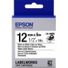 Картридж Epson LK-4WBQ, Iron-on, белый/черный, 12/5, (C53S654024) для LabelWorks