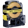 Картридж Epson LK-5YBW, Strong Adhesive, желтый/черный, 18/9, (C53S655010) для LabelWorks (СОВМЕСТИМЫЙ)