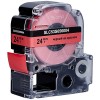 Картридж Epson LK-6RBP, Pastel, красный/черный, 24/9, (C53S656004) для LabelWorks (СОВМЕСТИМЫЙ)