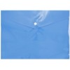Папка-конверт пластиковая на кнопке inФормат, толщина пластика 0,15 мм, синяя