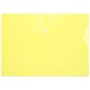 Папка-конверт пластиковая на кнопке inФормат, толщина пластика 0,15 мм, желтая