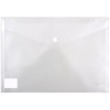 Папка-конверт пластиковая на кнопке Index, толщина пластика 0,18 мм, прозрачная
