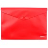 Папка-конверт пластиковая на кнопке Forpus, толщина пластика 0,18 мм, красная