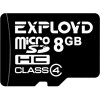 Карта памяти Exployd microSDHC (Class 4) 8GB [EX008GCSDHC4-W/A-AD]