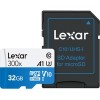 Карта памяти Lexar LSDMI32GBB1EU300A microSDHC 32GB + адаптер