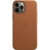 Чехол для телефона Apple MagSafe Leather для iPhone 12 Pro Max (золотисто-коричневый)