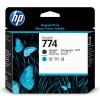 HP 774 (P2W01A) печатающая головка матово-черная/голубая