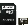 Карта памяти Platinet PMMSD1610 16GB + адаптер