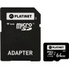 Карта памяти Platinet PMMSDX64 64GB + адаптер