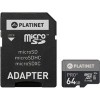 Карта памяти Platinet PMMSDX64UIII 64GB + адаптер