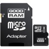 Карта памяти GOODRAM microSDHC (Class 4) 32GB + адаптер [SDU32GHCAGRR10]