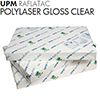 Самоклеящаяся пленка UPM Raflatac Polylaser Gloss Clear, SRA3, 71 г/м2, глянцевая (gloss) прозрчная, односторонняя, для лазерной и офсетной печати, (M23378)