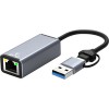 Сетевой адаптер USBTOP USB Type-C/USB Type-A - RJ45 (100 Мбит/с)